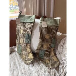 FREE PEOPLE NEW Lucky Chance Green Patch Set of Stockings